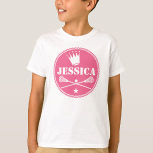 Princesse Personalized Girls T-shirt de lacrosse