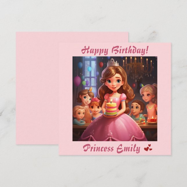 Princesse personnalisée [Nom] Anniversaire (Devant / Derrière)