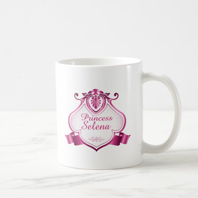 Princesse personnalisée tasse rose avec le nom (Droite)