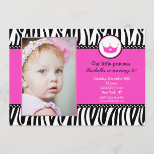 Princesse Photo BIrthday Invitations d'impression