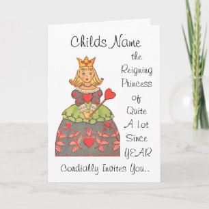 Princesse régnante d'un Invitation d'anniversaire 