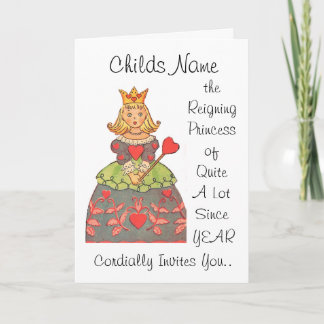 Princesse régnante d'un Invitation d'anniversaire 