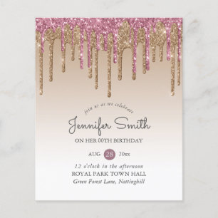 Princesse ROSE ROSE OR Parties scintillant à goutt