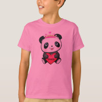Princesse rose T-shirt de panda pour le présent de