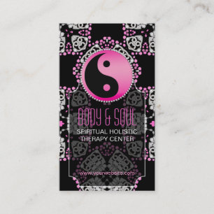 Princesse rose Yin Yang Nouvel Âge Yoga Cartes de