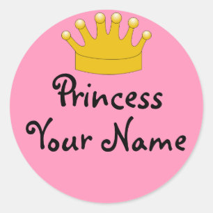 Princesse rose Your Name Stickers Personalize de