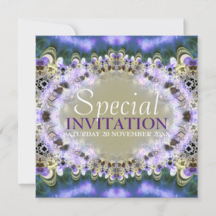 Princesse royale Birthday Invitation d'or pourpre