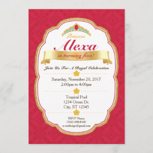 Princesse royale Celebration Party Invitation