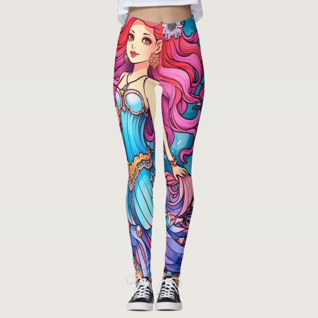Princesse sirène Steampunk sur Legging ajusté pers (Devant)