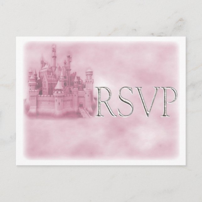 Princesse thème Mariage RSVP Cartes postales (Devant)