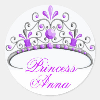 Princesse Tiara Birthday Stickers