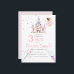 Princesse Troisième anniversaire Invitation à Son<br><div class="desc">Princesse Troisième anniversaire Invitation à Son Château</div>