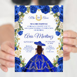 Princesse White Marine Roses Charra 15 Invitation<br><div class="desc">Princess White Navy Roses Charra 15 Invitation 2 Mis Quince Anos,  15e anniversaire</div>