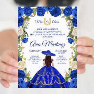 Princesse White Marine Roses Charra 15 Invitation