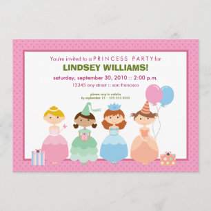 Princesses All dans une princesse Party Invitation