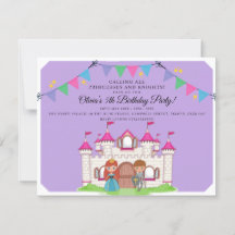 Princesses et Chevaliers Invitations de fête d'ann