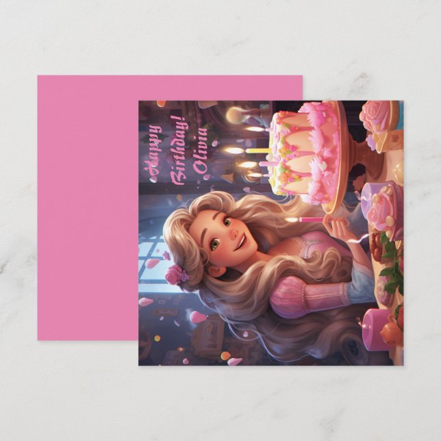 Princesses personnalisées Anniversaire (Devant / Derrière)