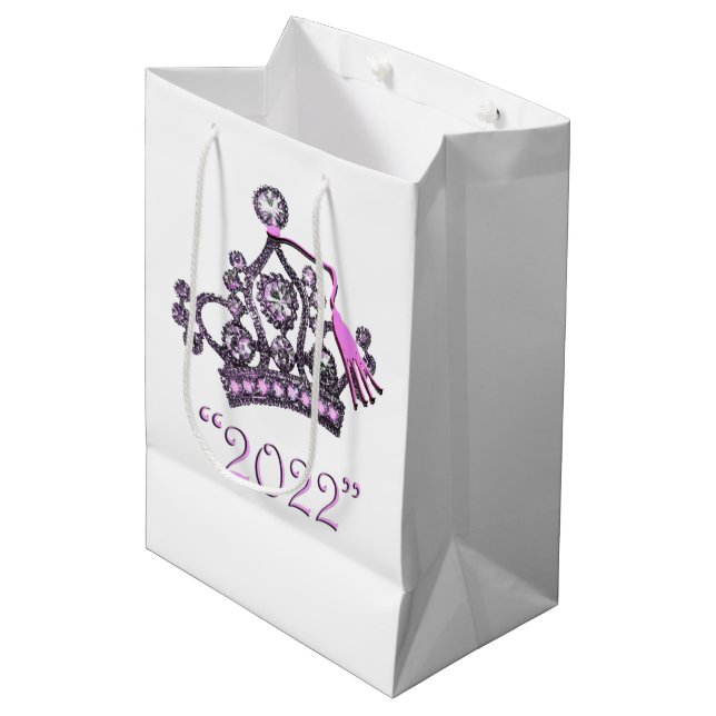PrincessTiara "Classe de 2022" sac cadeau moyen (Devant Angle)