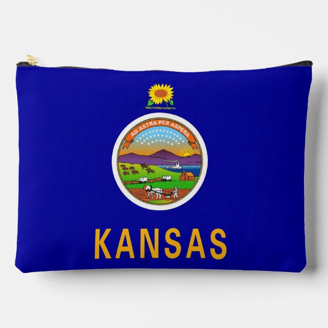 Print Cut Sac à coudre avec le drapeau du Kansas,  (Recto)