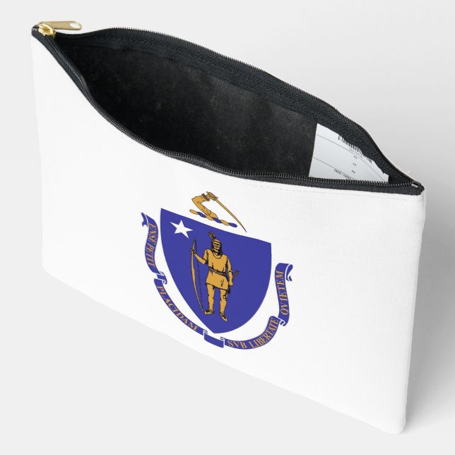 Print Cut Sac à coudre avec le drapeau du Massachu (Ouvrir)