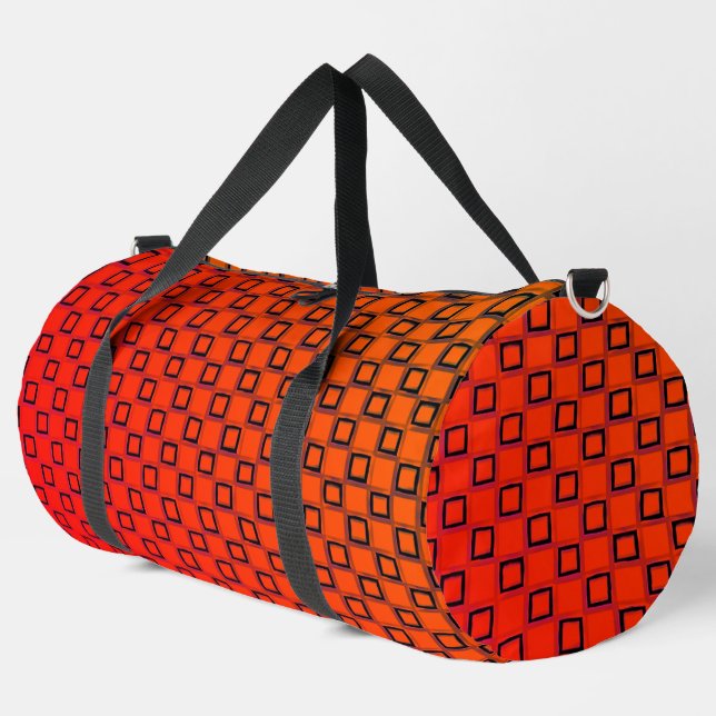 Print Cut Sac à coudre Orange noir design moderne (Coin gauche)