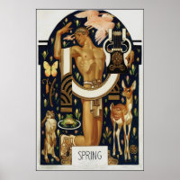 PRINTEMPS Art Déco - Apollo et Animaux