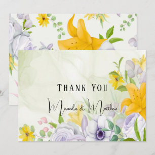 Printemps Beau Mariage Floral Merci Cartes