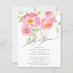 Printemps Blossoms Baby In Bloom Invitation