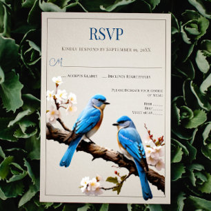 Printemps Bluebirds Mariage RSVP