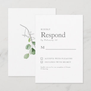 Printemps Botanique Blanc Mariage RSVP