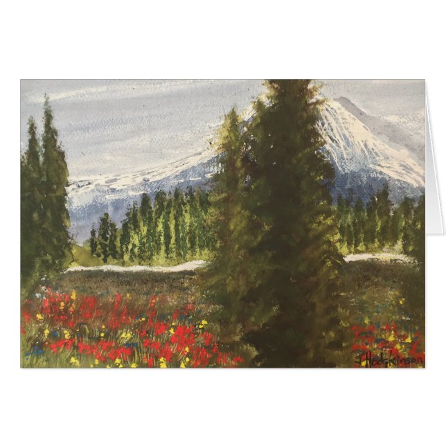 PRINTEMPS DANS L'AQUARELLE DES ROCHEUSES (Devant horizontal)