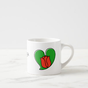 Printemps en amour - Tasse à expresso Tulipes Roug