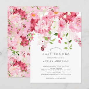 Printemps fleurit Floral Baby shower Invitation