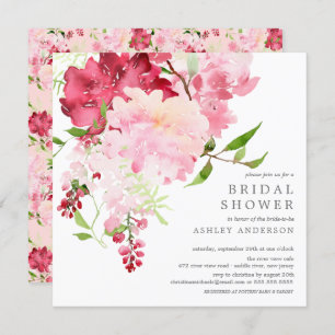 Printemps fleurit Floral nuptiale Invitation de do