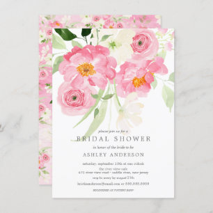 Printemps fleurit Floral nuptiale Invitation de do