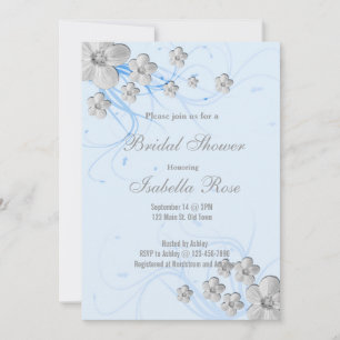 Printemps fleurs tourbillons nuptiale invitations