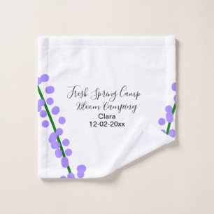 Printemps frais camping fleurs de lavande nom date