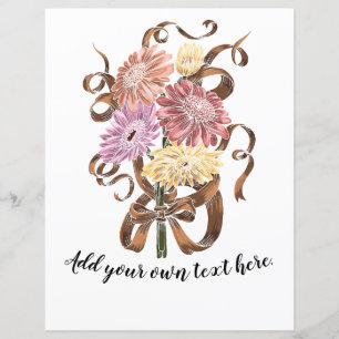 Printemps Gerbera Daisy Journal Scrapbook Paper