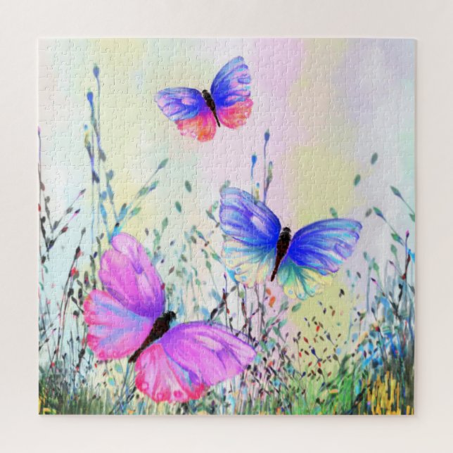 Printemps Joie Flying Butterflies Jigsaw Puzzle (Vertical)