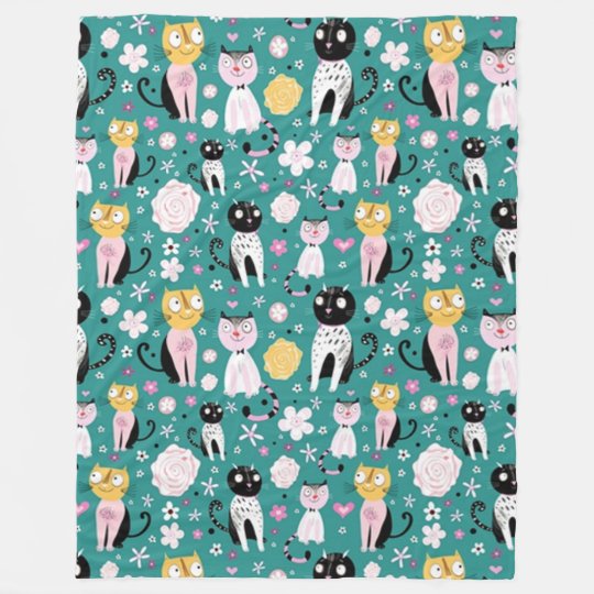 Printemps Kitty Couverture Polaire