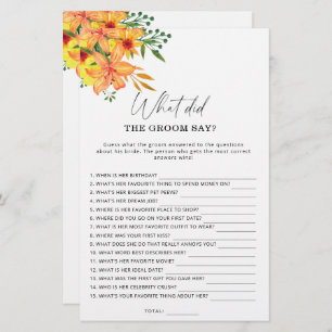 Printemps Qu'est-ce que le marié a dit jeu nuptial