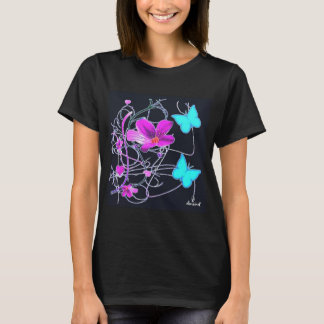 Printemps sur T-shirt noir