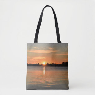 Pris dans le Sac fourre-tout du coucher du soleil