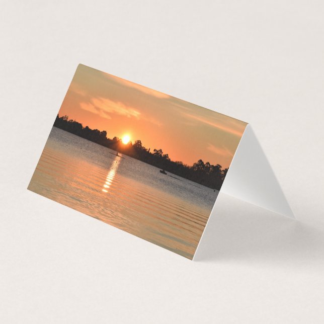 Pris dans le Sunset Blank Greeting Card (Front)