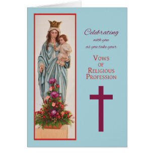 Prise de Vows, Nun, Marie Holding bébé Jésus avec 