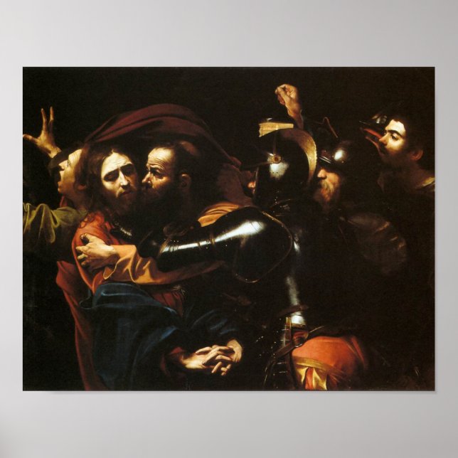Prise du Christ par Caravage Impression (Devant)