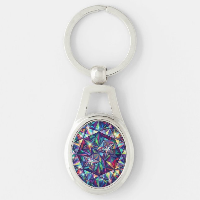 Prism Mandala – Kaléidoscope Porte-Clés Métal (Devant)
