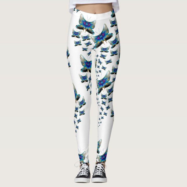 Prismatic Butterfly Cascade Leggings (Devant)