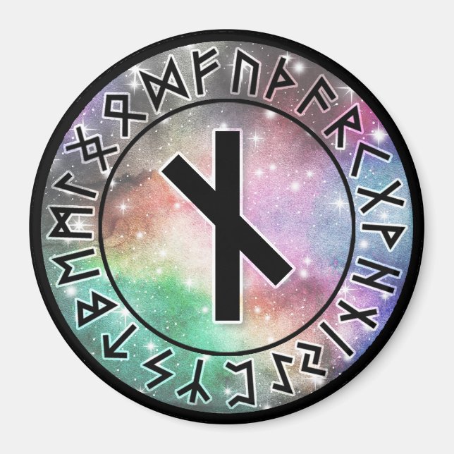 Prismatic Galaxy Runes [10. Nauthiz] Magnet (Devant)