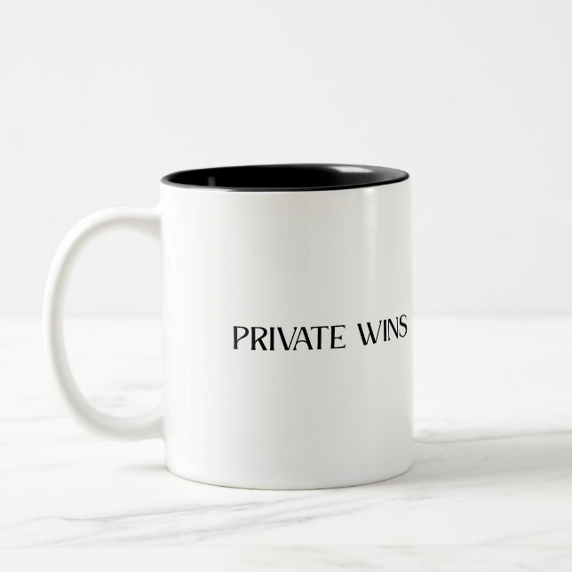 Private Wins Minimalist Coffee Mug (Gauche)